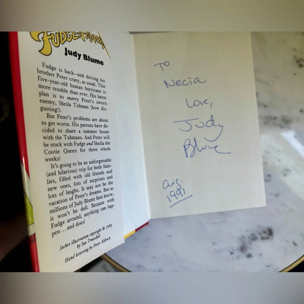 Signed First Edition Fudge-A-Mania by Judy Blume Hardcover